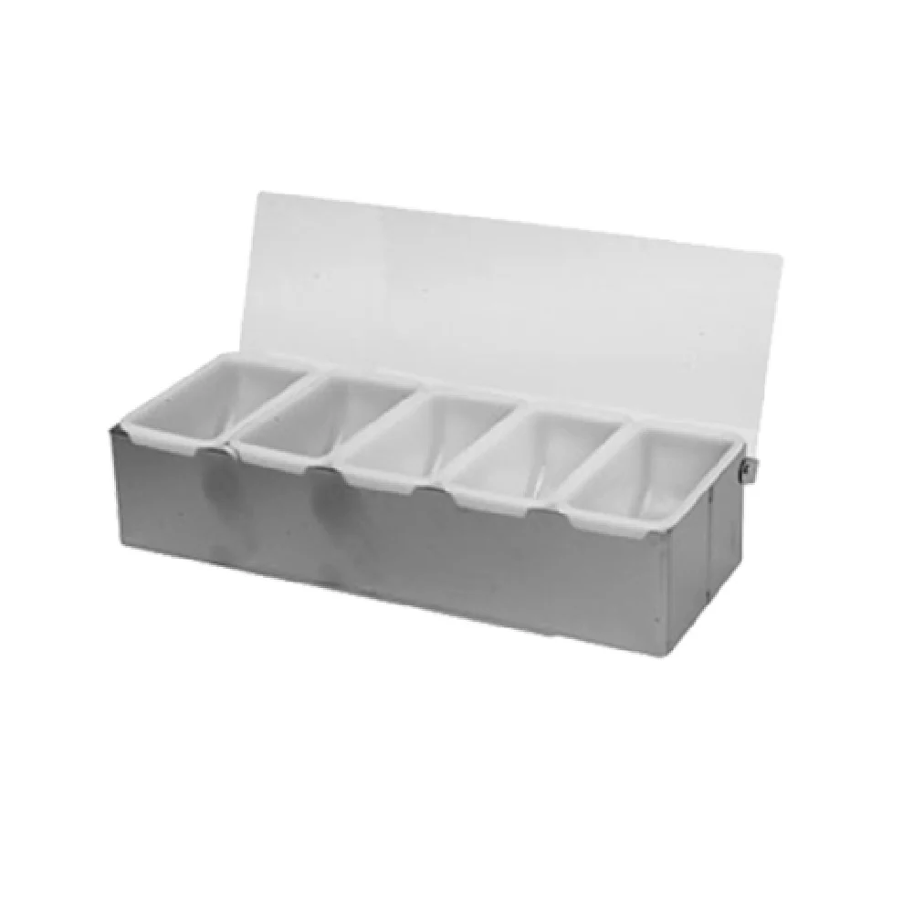 Thunder Group SLCN005 11 Inch Countertop Bar Condiment Dispenser Acrylic Lid Stainless Steel Thunder Group SLCN005 11 Inch Countertop Bar Condiment Dispenser Acrylic Lid Stainless Steel