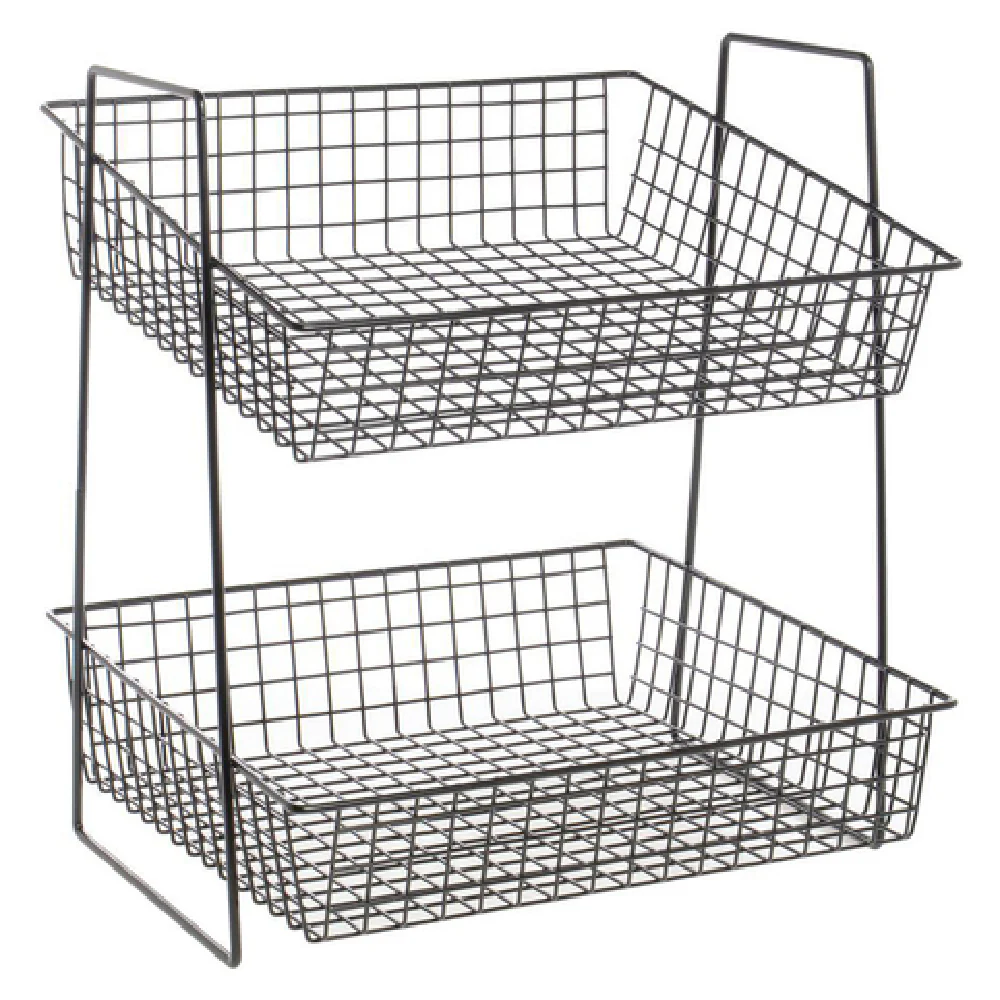 Hubert 74592 Basket Display Stand 2-tier 16