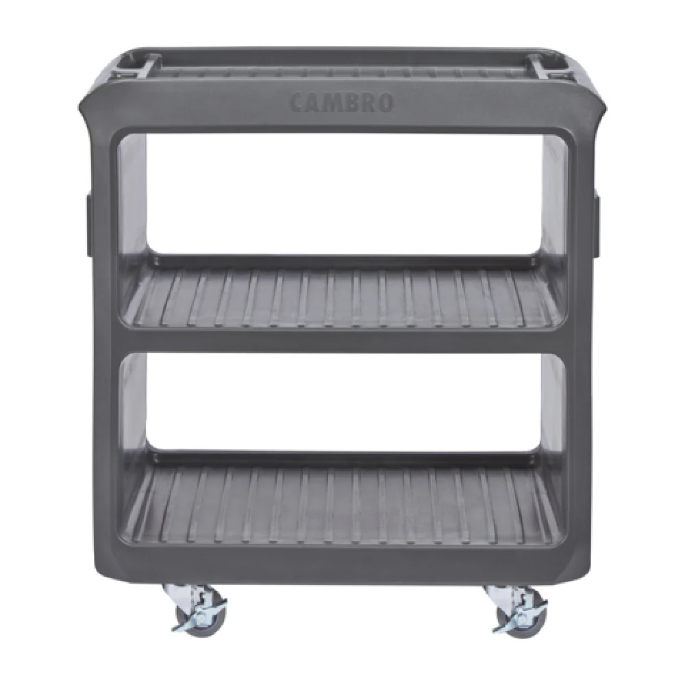 Cambro SC225S615 31-1/4 Inch Utility Cart with 3 Ribbed Shelves Gray Cambro SC225S615 31-1/4 Inch Utility Cart with 3 Ribbed Shelves Gray