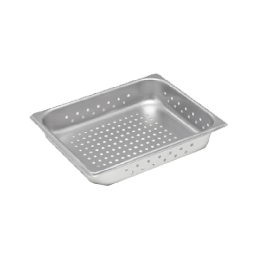 Vollrath 30223 1/2 Size Perforated Food Pan 22 Gauge Stainless Steel with Reinforced Corners