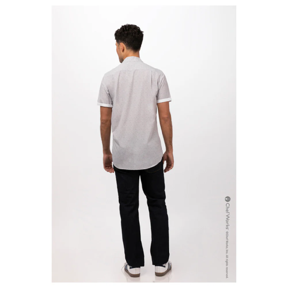 Chef Works SHC07NATXL Cook's Shirt XL Short Sleeve Natural Cotton with Contrast Chef Works SHC07NATXL Cook's Shirt XL Short Sleeve Natural Cotton with Contrast