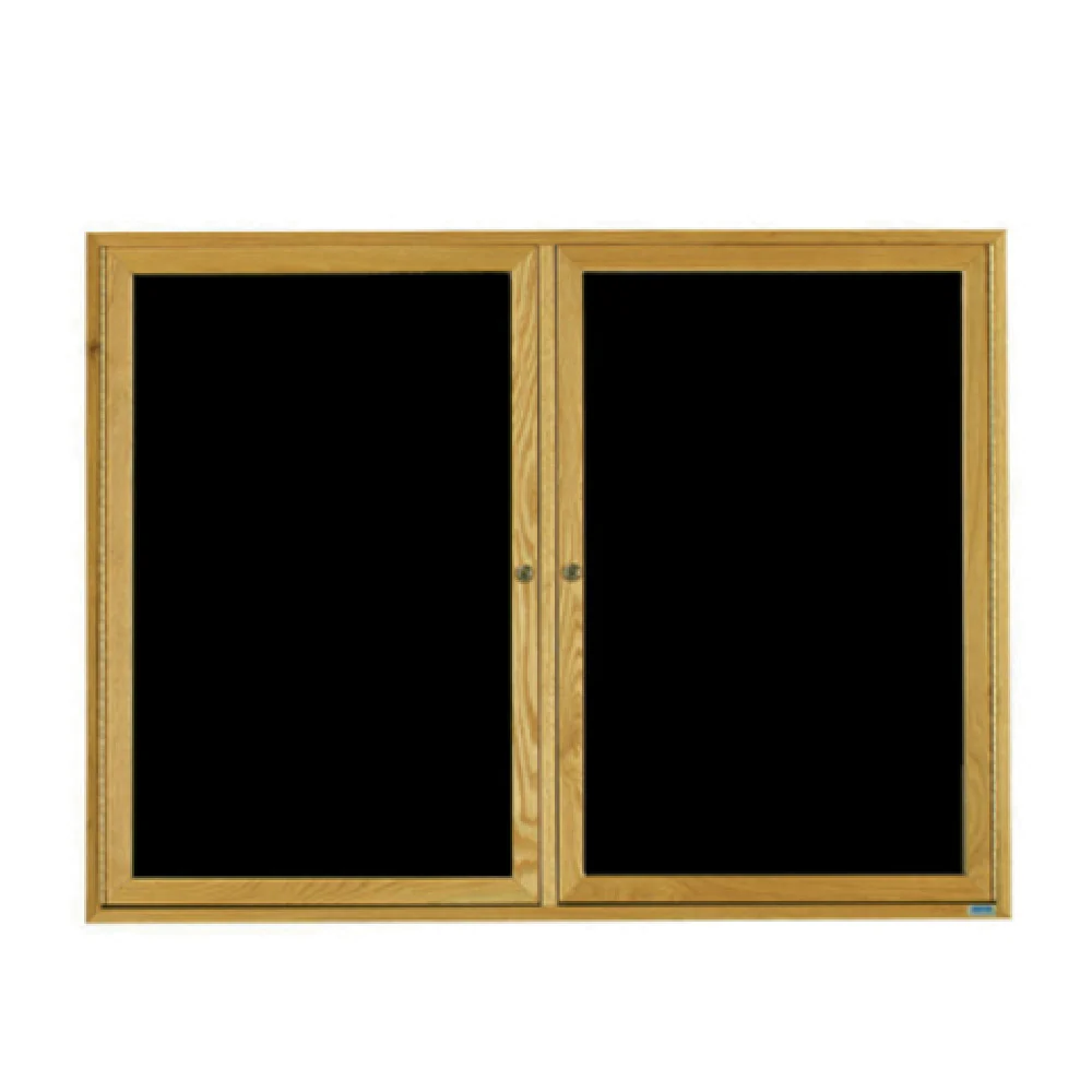 Aarco ODC3648L 48 Inch Message Center Board Enclosed Face Oak Frame Black Felt Aarco ODC3648L 48 Inch Message Center Board Enclosed Face Oak Frame Black Felt