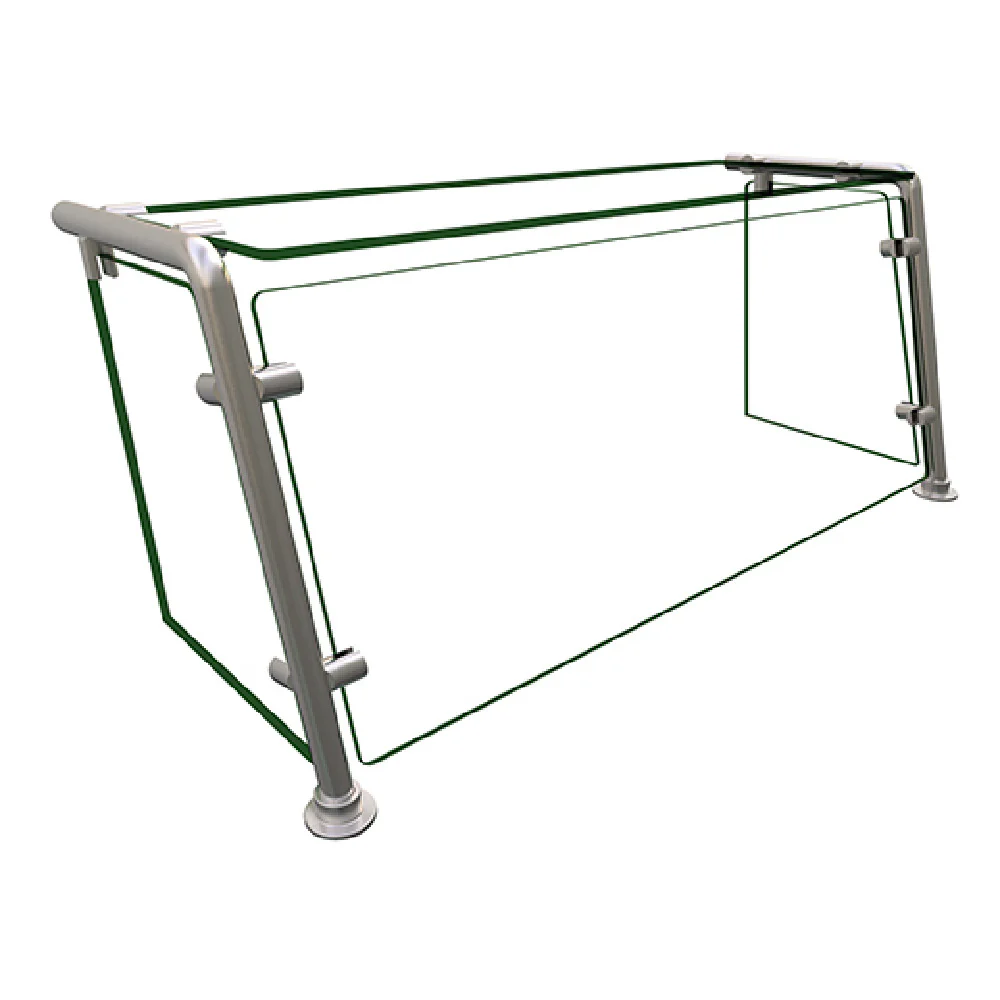 Hatco EP21-03612 36 Inch Full Service Pass-over Sneeze Guard Glass with Stainless Steel