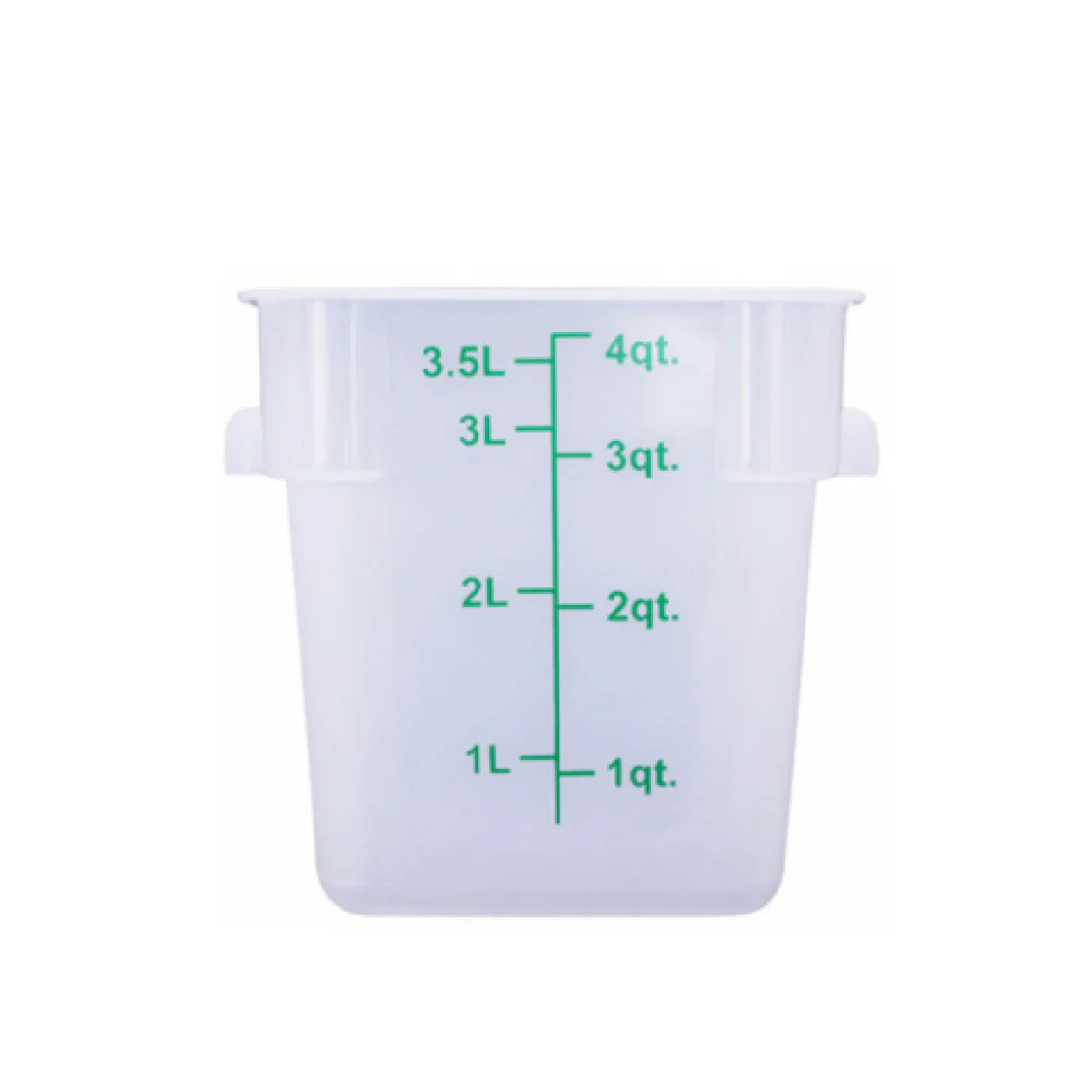 Hubert 29A-046 Kratos® CenPro Square Food Storage Container 4 Qt. Capacity Translucent Hubert 29A-046 Kratos® CenPro Square Food Storage Container 4 Qt. Capacity Translucent