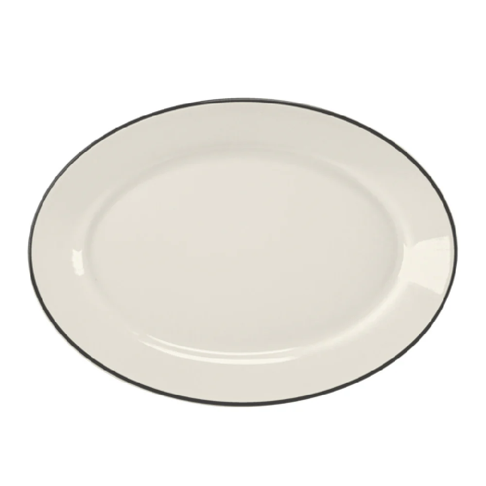 Steelite HL15763927 Rolled Edge Oval Platter 13.375 Steelite HL15763927 Rolled Edge Oval Platter 13.375