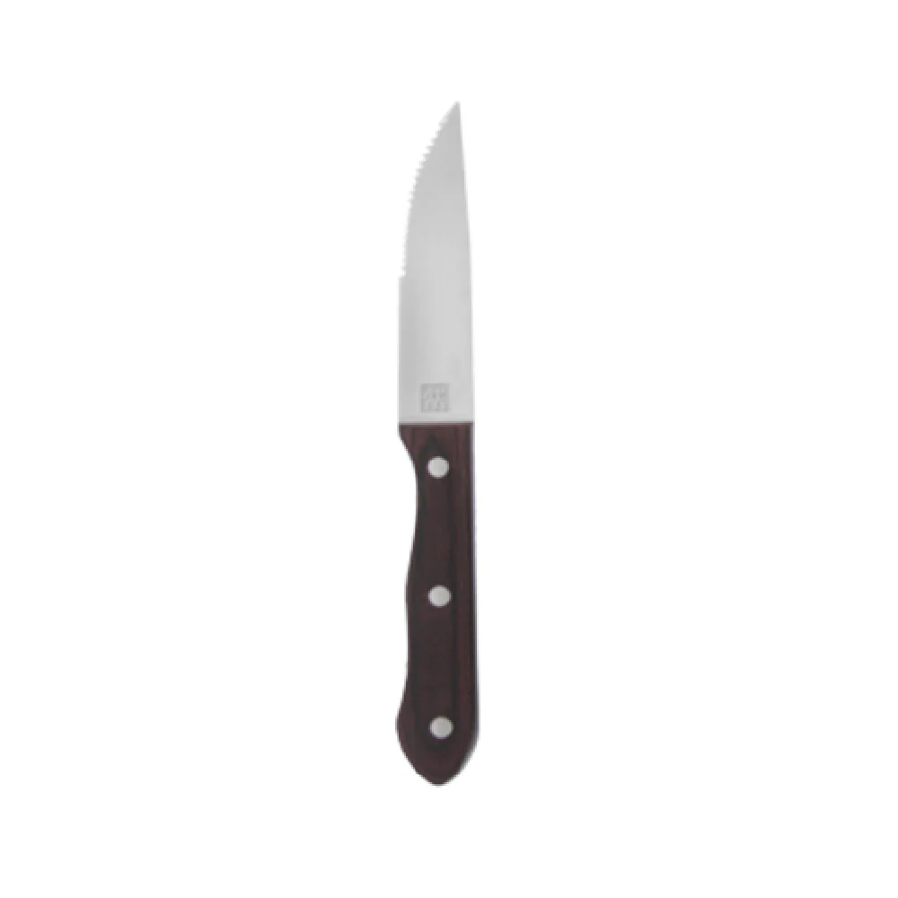 Zwilling 39043-000 4-1/2 Inch Blades Dark Brown Pakkawood Steak Knife Set