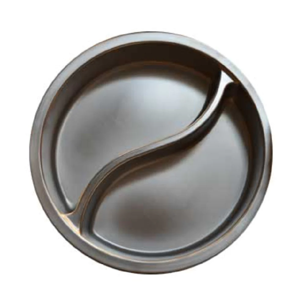 Spring USA 572-66/12 6 Quarts Divided Yin and Yang Design Chafing Dish Pan Stainless Steel Spring USA 572-66/12 6 Quarts Divided Yin and Yang Design Chafing Dish Pan Stainless Steel
