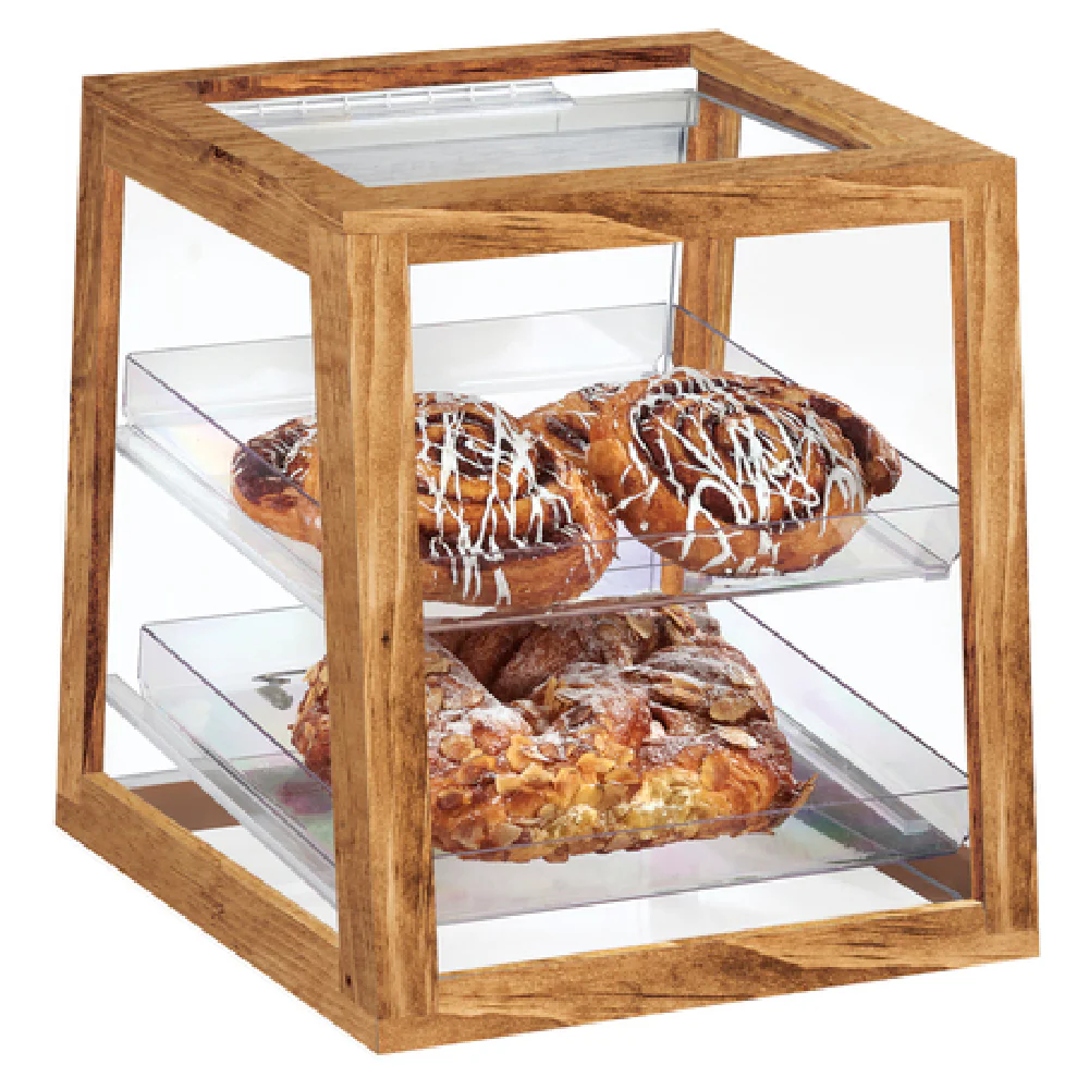 Cal Mil 3832-99 11-3/8 Inch 2-tier Mini Display Case wood acrylic rustic