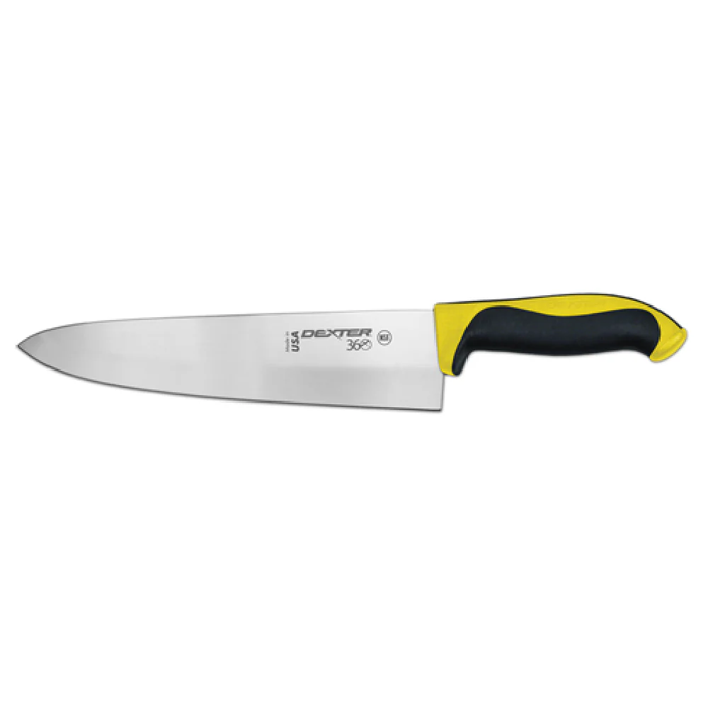 Dexter Russell S360-10Y-PCP 10 Inch High Carbon Steel Knife with Yellow Handle