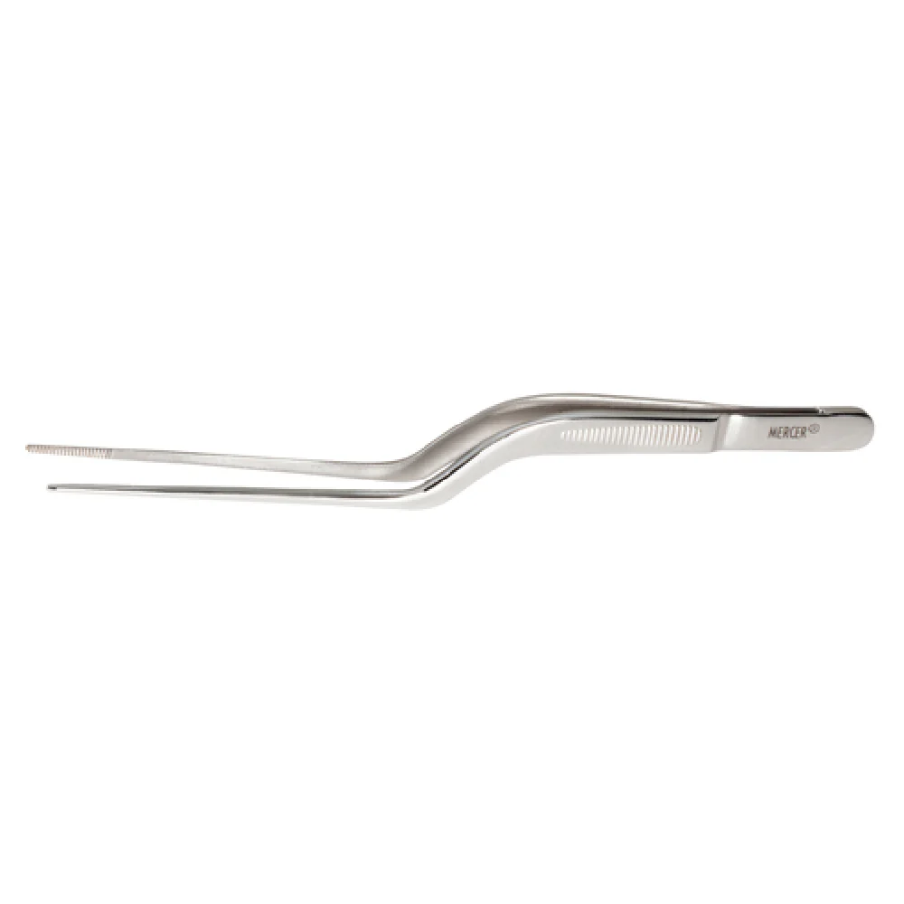 Mercer Culinary M35136 6-1/2 Inch Precision Tongs Offset Style with Micro-Serration Mercer Culinary M35136 6-1/2 Inch Precision Tongs Offset Style with Micro-Serration