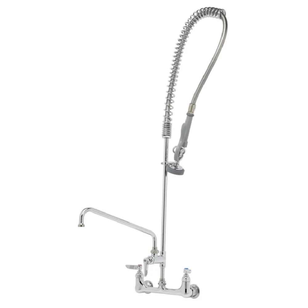 T&S Brass B-0133-ADF10 8 Inch Centers Pre-Rinse Faucet Assembly with Add On Faucet