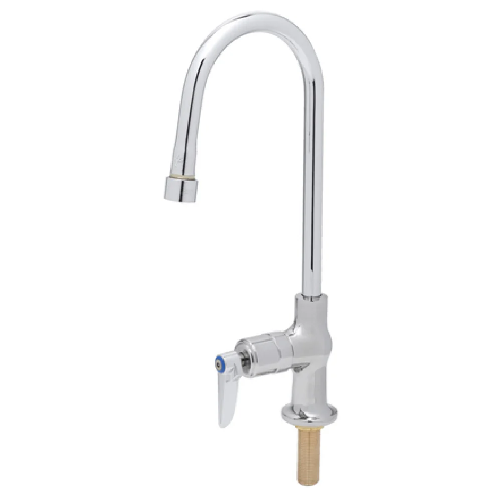 T&S Brass B-0305-03 Pantry Faucet Deck Mount Rigid Stainless Steel with Vandal Resistant Handles