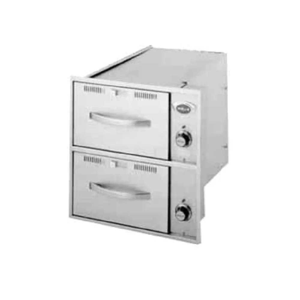 Wells RWN-26_120/60/1 20 Inch Built-in Food Warming Drawer Unit Two Drawers Stainless Steel with Thermostatic Controls