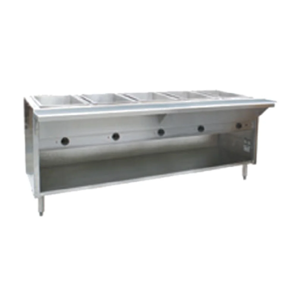 Eagle HT5OB-240 79 Inch Open Well Electric Hot Food Table Stainless Steel with Four Wells