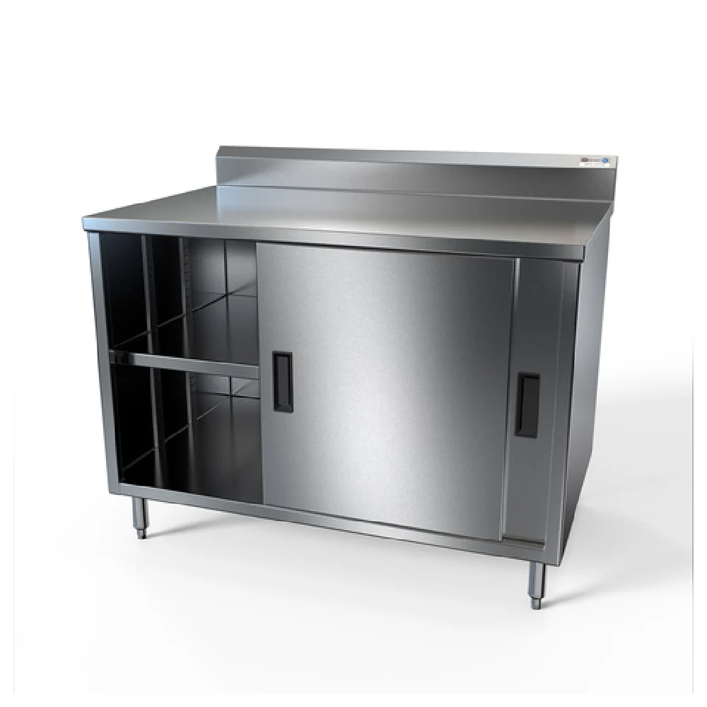 NBR Equipment TCB-6030R5S 60 Inch Premium Work Table Cabinet Base with 2 Sliding Doors