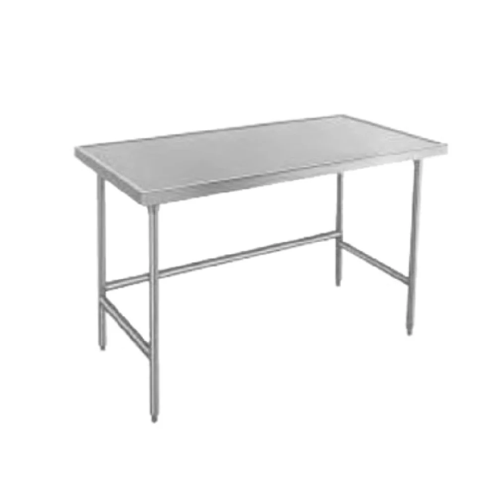 Advance Tabco TVLG-3011 132 Inch Work Table 14 Gauge Stainless Steel Top with Non Drip Edge Advance Tabco TVLG-3011 132 Inch Work Table 14 Gauge Stainless Steel Top with Non Drip Edge