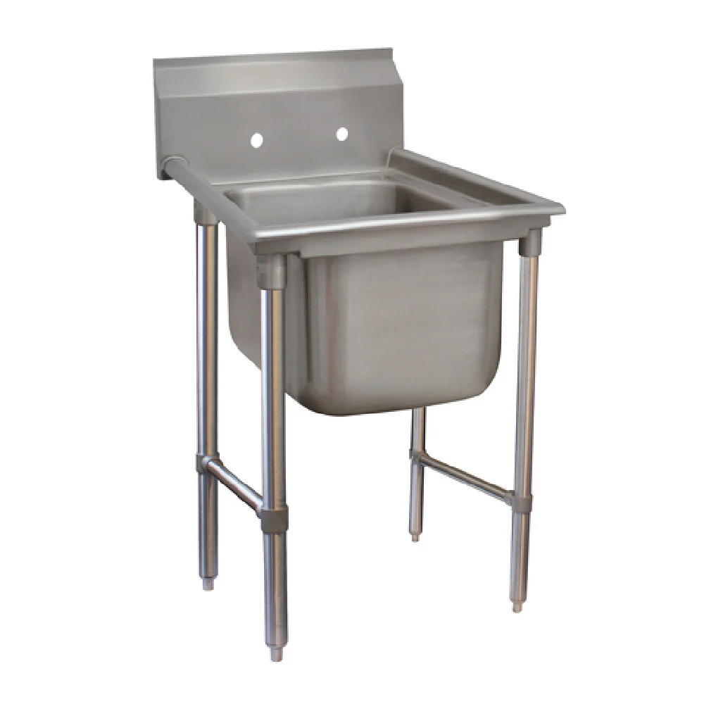 Advance Tabco 93-81-20 20 Inch One Compartment Regaline Sink Stainless Steel with 8 Inch High Splash