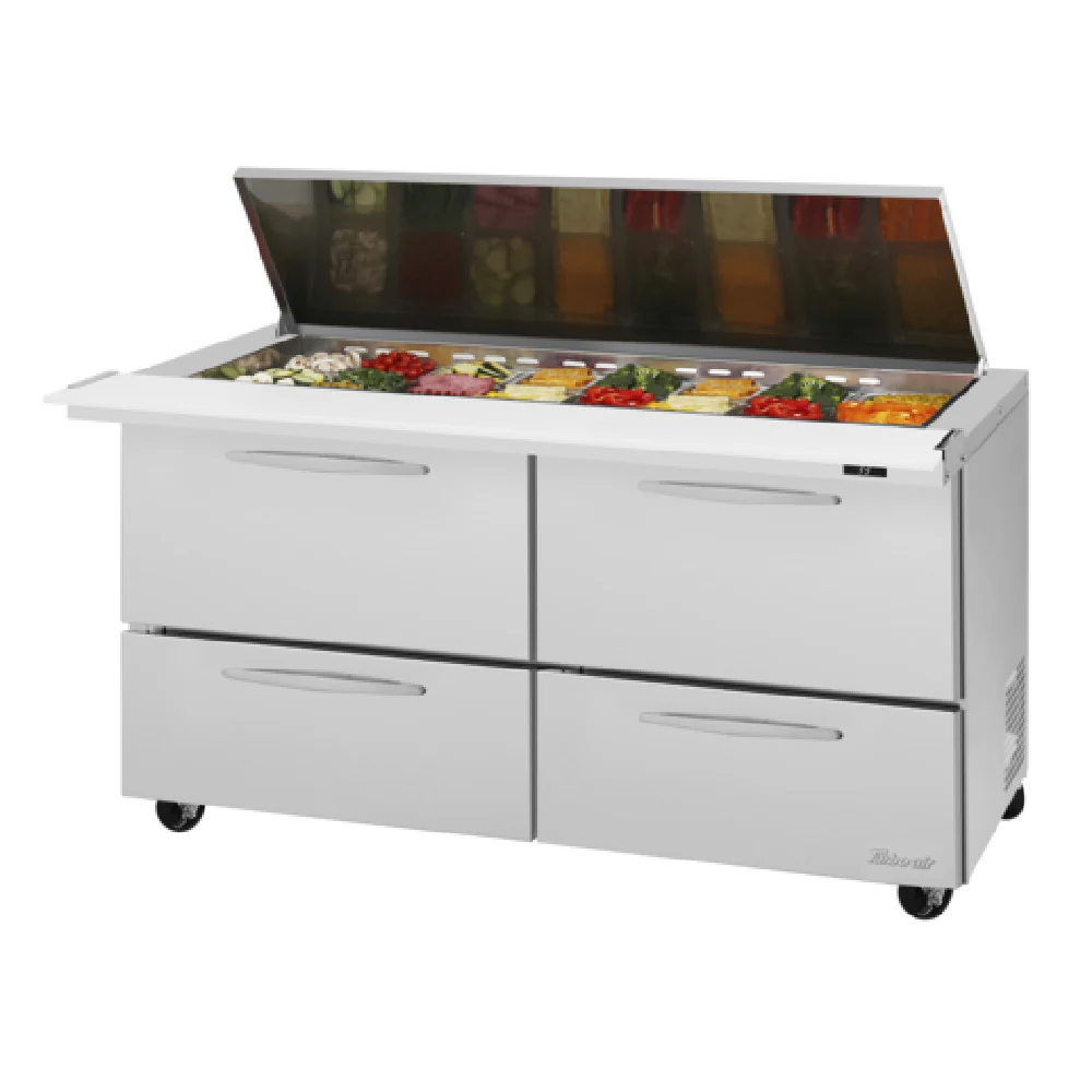 Turbo Air PST-60-24-D4-N-FL 60 Inch Refrigerated Counter with 4 Drawers Turbo Air PST-60-24-D4-N-FL 60 Inch Refrigerated Counter with 4 Drawers