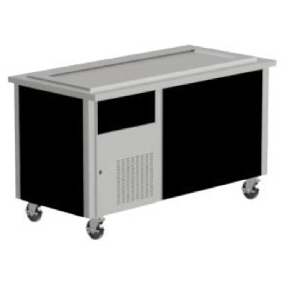 Randell RS SSO-RFT-3 48 Inch Frost Top Serving Counter Mobile Modular Stainless Steel with Open Cabinet Base Randell RS SSO-RFT-3 48 Inch Frost Top Serving Counter Mobile Modular Stainless Steel with Open Cabinet Base