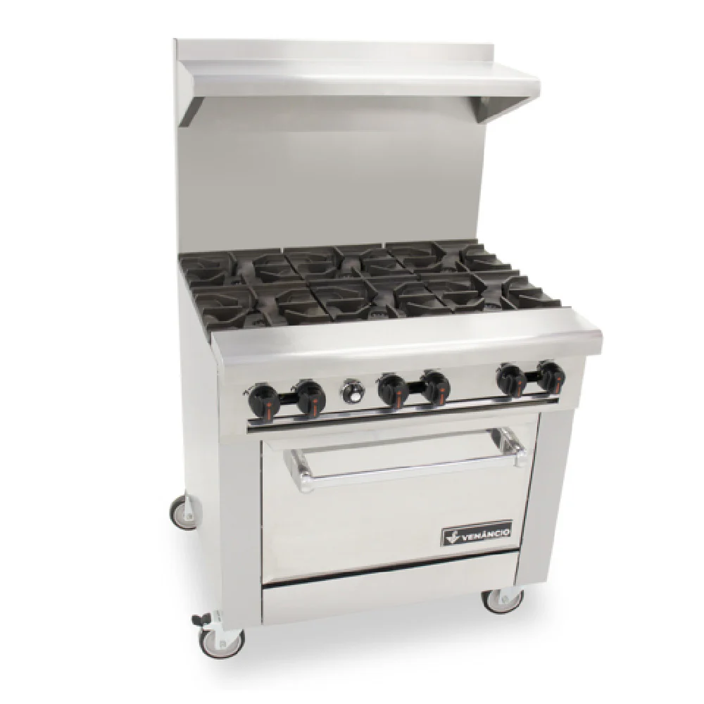 Venancio R602ST-24B36G_NAT 60 Inch Gas Restaurant Range with 4 Burners 268000 BTU Venancio R602ST-24B36G_NAT 60 Inch Gas Restaurant Range with 4 Burners 268000 BTU