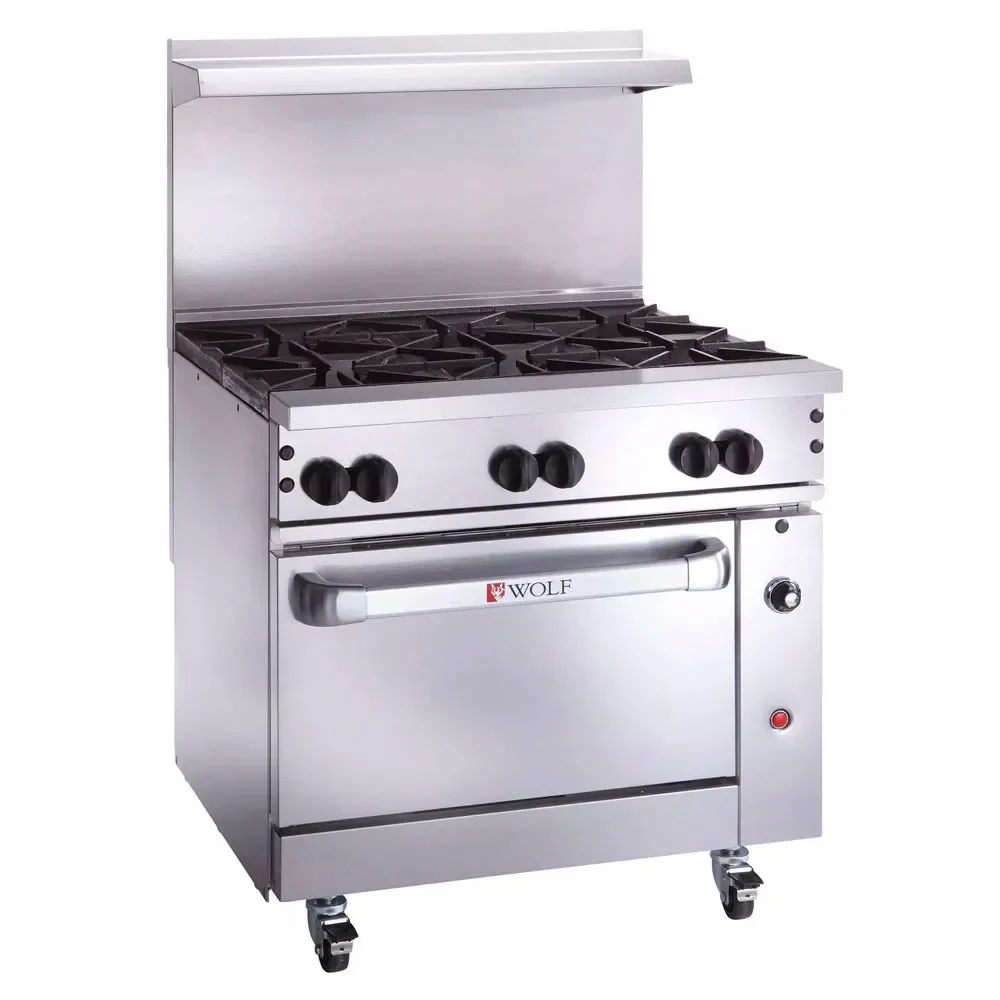 Wolf C36C-6B_LP 36 Inch Gas Restaurant Range Convection Oven with 6 Burners 30000 BTU Wolf C36C-6B_LP 36 Inch Gas Restaurant Range Convection Oven with 6 Burners 30000 BTU