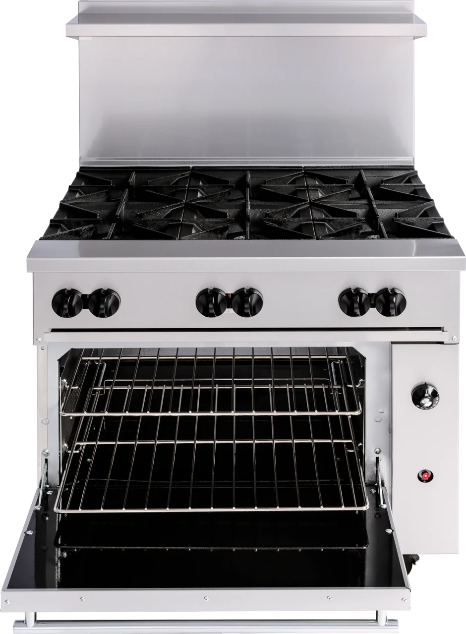 Wolf C36S-6B-QS-COMMANDER_NAT 36 Inch Gas Restaurant Range with Standard Oven 6 Burners 30,000 BTU Wolf C36S-6B-QS-COMMANDER_NAT 36 Inch Gas Restaurant Range with Standard Oven 6 Burners 30,000 BTU