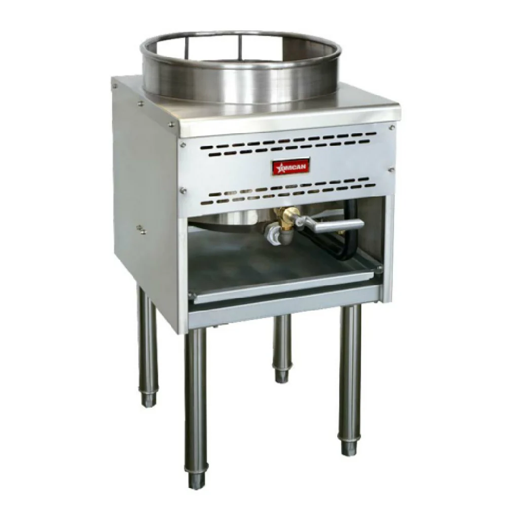 Omcan 47686 17-1/2 Inch Gas Wok Range Single Bowl 125000 BTU Jet Burner Omcan 47686 17-1/2 Inch Gas Wok Range Single Bowl 125000 BTU Jet Burner