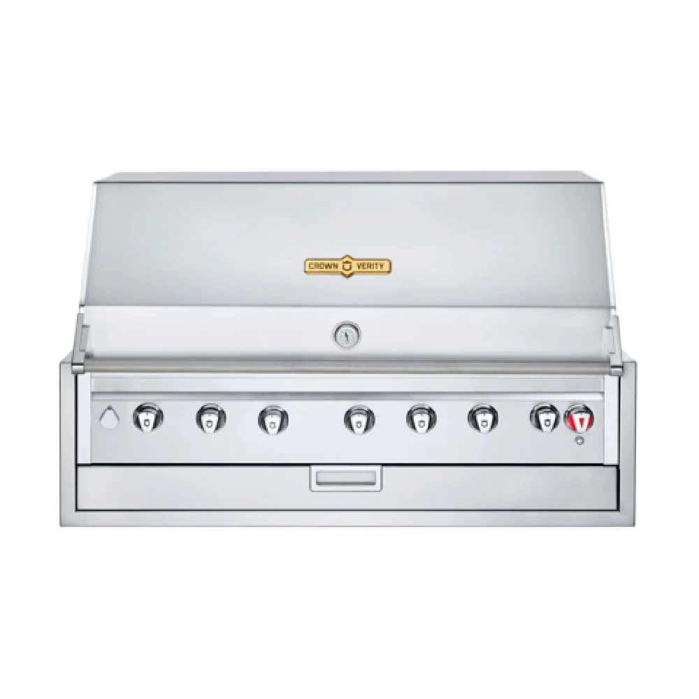 Crown Verity IBI42-LT 47 Inch Built-In Gas Charbroiler Grill with 6 Burners 14750 BTU