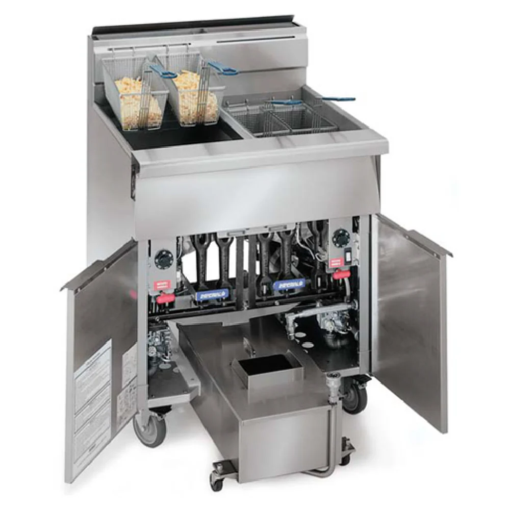 Imperial IHRSP550T_LP 77 Inch Deep Fryer Gas Five 50 lb Tanks with Built in Filter Imperial IHRSP550T_LP 77 Inch Deep Fryer Gas Five 50 lb Tanks with Built in Filter