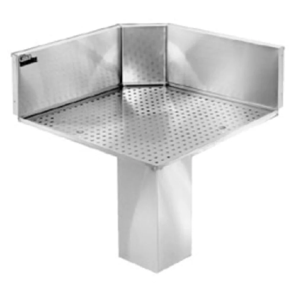 Glastender IFCA-90 Underbar Corner Drainboard 90 Degree Stainless Steel Glastender IFCA-90 Underbar Corner Drainboard 90 Degree Stainless Steel