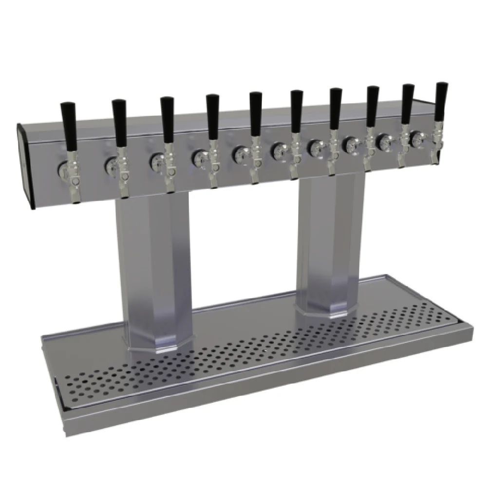 Glastender BT-10-SSR 32 Inch Glycol Cooled Draft Beer Dispensing Tower Stainless Steel with Insulated Columns