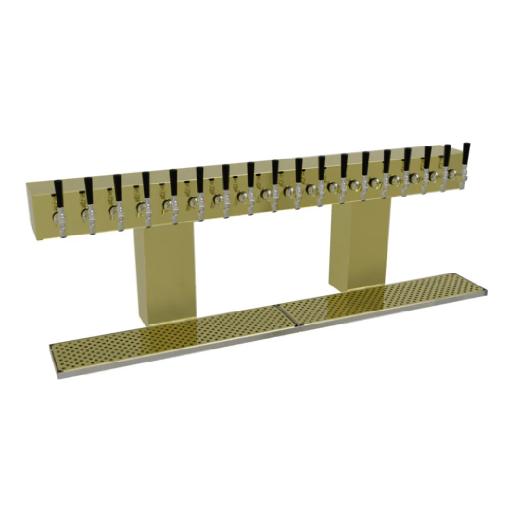 Glastender BRT-18-PB 56 Inch Bridge Draft Dispensing Tower Countertop Air-Cooled Stainless Steel with Removable Drain Pans