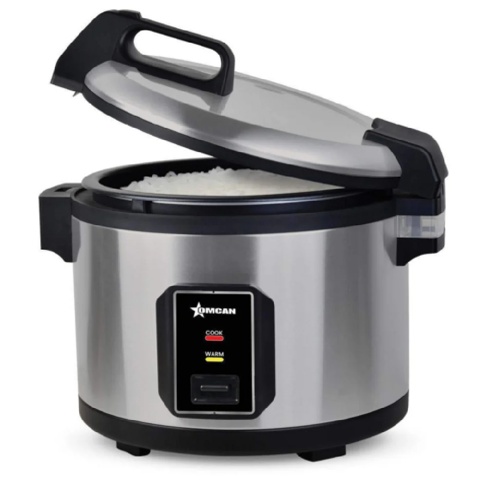 Omcan 47591 19 Inch Electric Rice Cooker Non-Stick Hinged Lid 32 Cup Capacity Omcan 47591 19 Inch Electric Rice Cooker Non-Stick Hinged Lid 32 Cup Capacity