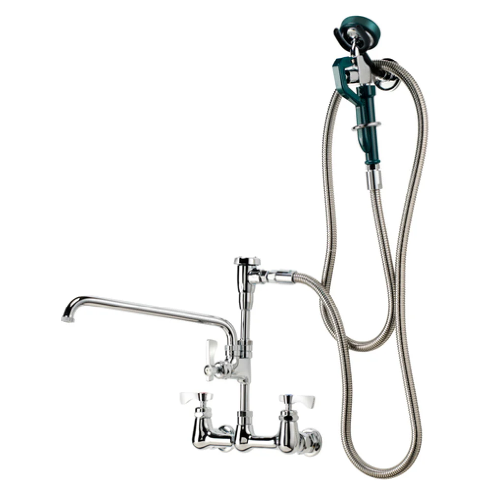 Krowne 19-112L Wall Mount Utility Spray and Add-On Faucet 12 Inch Spout with 96 Inch Hose Krowne 19-112L Wall Mount Utility Spray and Add-On Faucet 12 Inch Spout with 96 Inch Hose