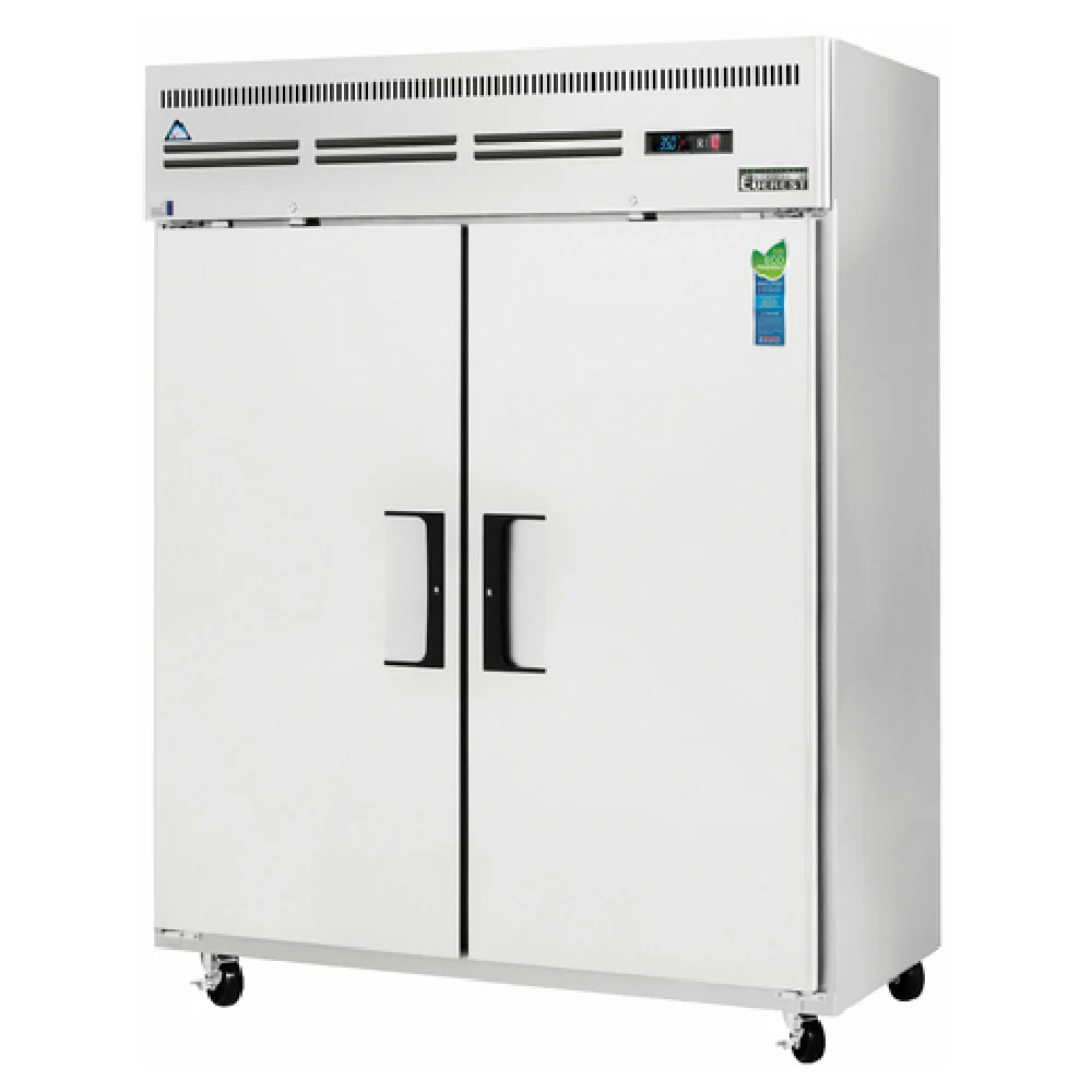 Everest Refrigeration ESWR2 59 Inch Reach-In Refrigerator Electric Stainless Steel 55 Cubic Feet with Two Solid Self-Closing Doors