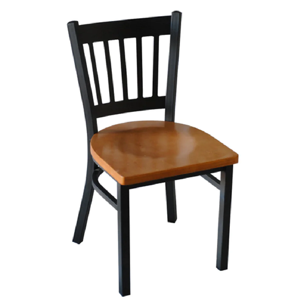 JMC Furniture COBRA CHAIR WOOD 17 Inch Indoor Side Chair Slat Back Wood Seat Metal Frame JMC Furniture COBRA CHAIR WOOD 17 Inch Indoor Side Chair Slat Back Wood Seat Metal Frame