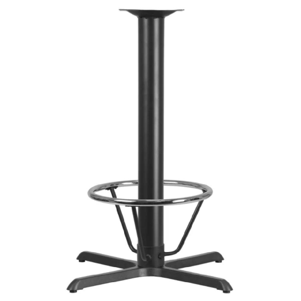 Flash Furniture XU-T3333-BAR-4CFR-GG 33 Inch Bar Height Table Base Metal with Powder Coat Finish