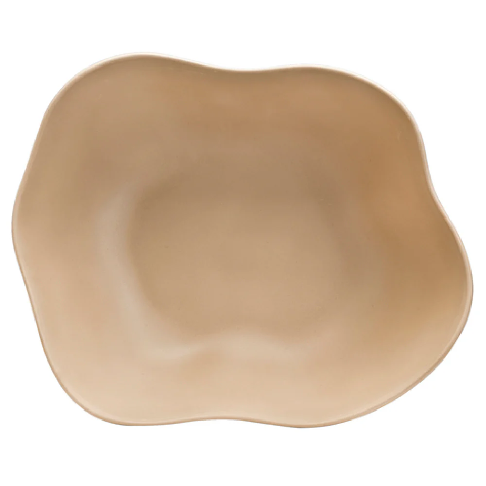 Steelite 7004DD005 6.75 Quart Salad Bowl Medium Break Resistant Tan Melamine