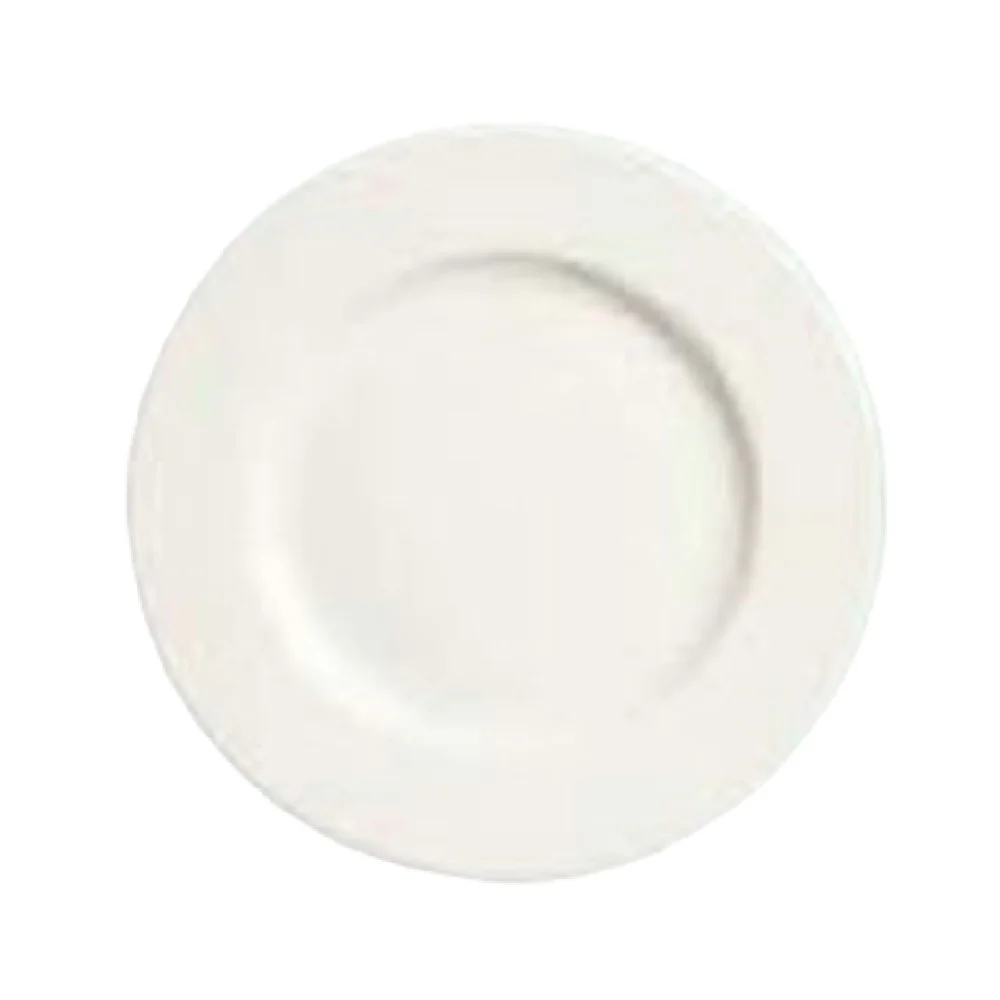 Libbey 987659369 10-1/4 Inch Diameter Round Plate Porcelain with Wide Rim Libbey 987659369 10-1/4 Inch Diameter Round Plate Porcelain with Wide Rim
