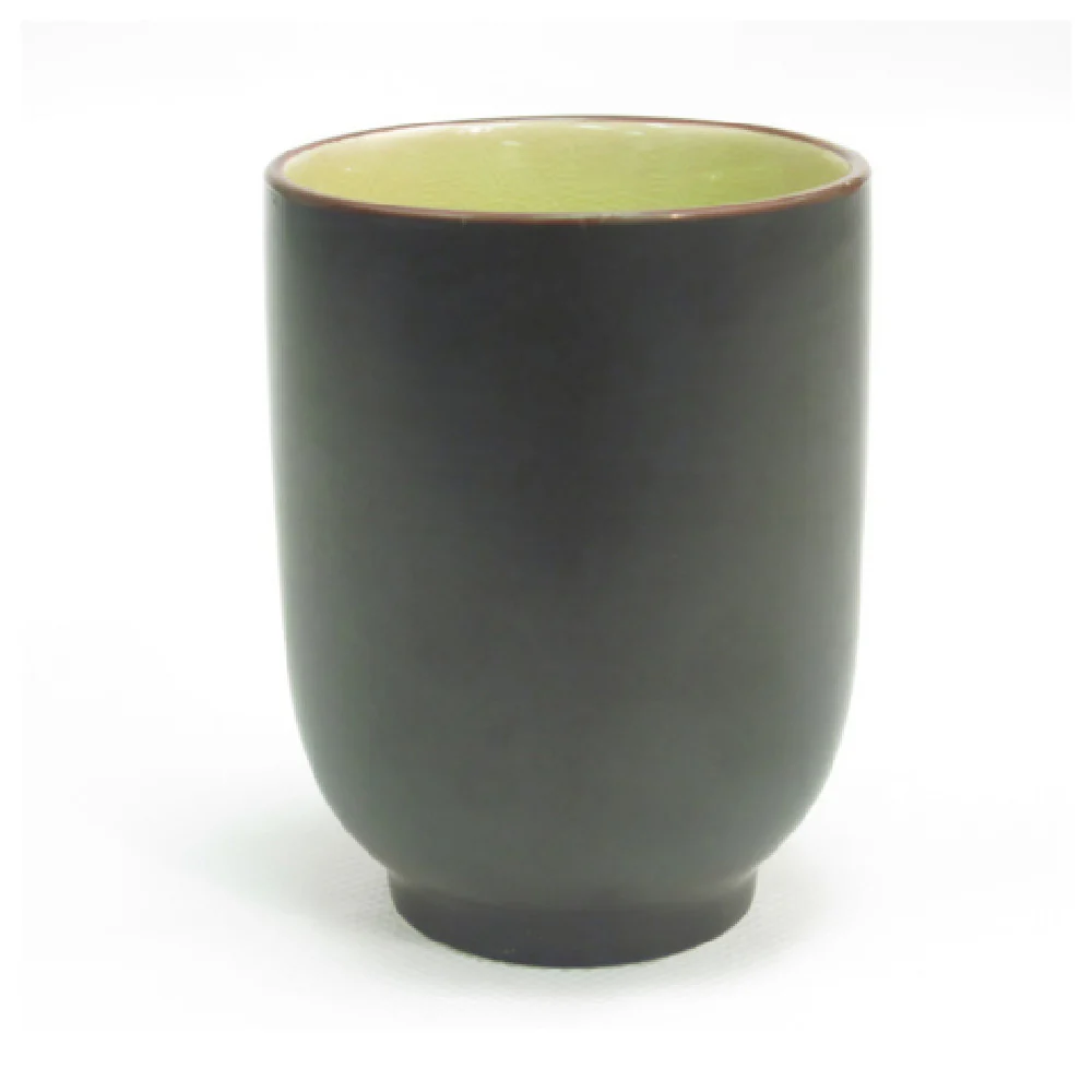 CAC China 666-1-G 8 Oz Japanese Style Drinkware Cup Ceramic Golden Green CAC China 666-1-G 8 Oz Japanese Style Drinkware Cup Ceramic Golden Green