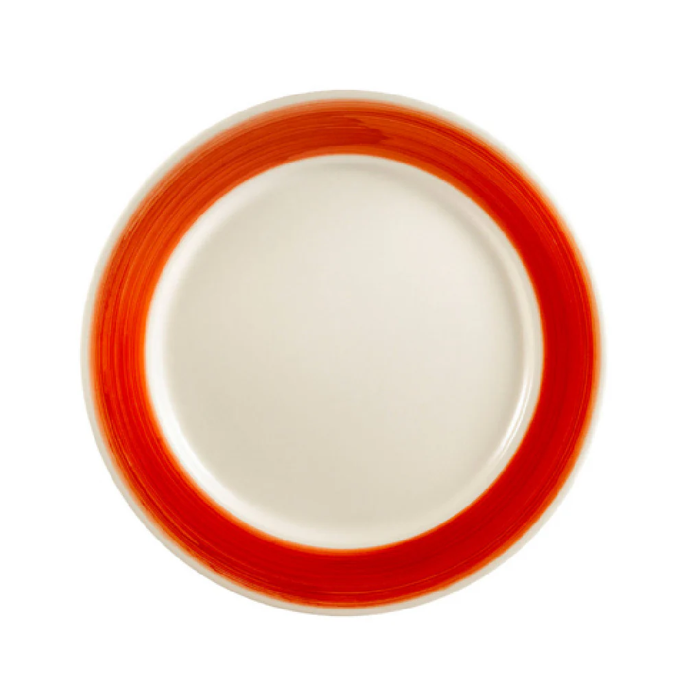 CAC China R-7-R 7-1/4 Inch Rainbow Plate Ceramic Rolled Edge - Case
