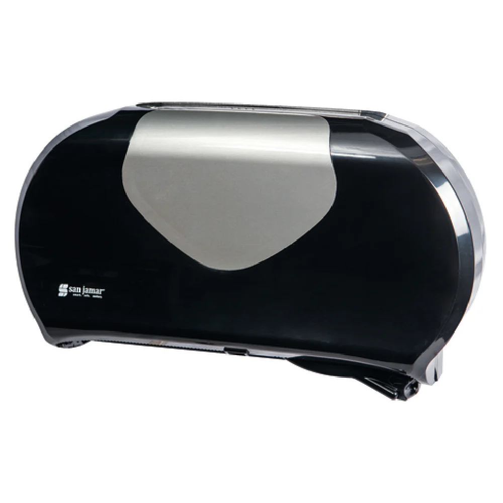San Jamar R4070BKSS 20 Inch Toilet Tissue Dispenser with Black Plastic Finish