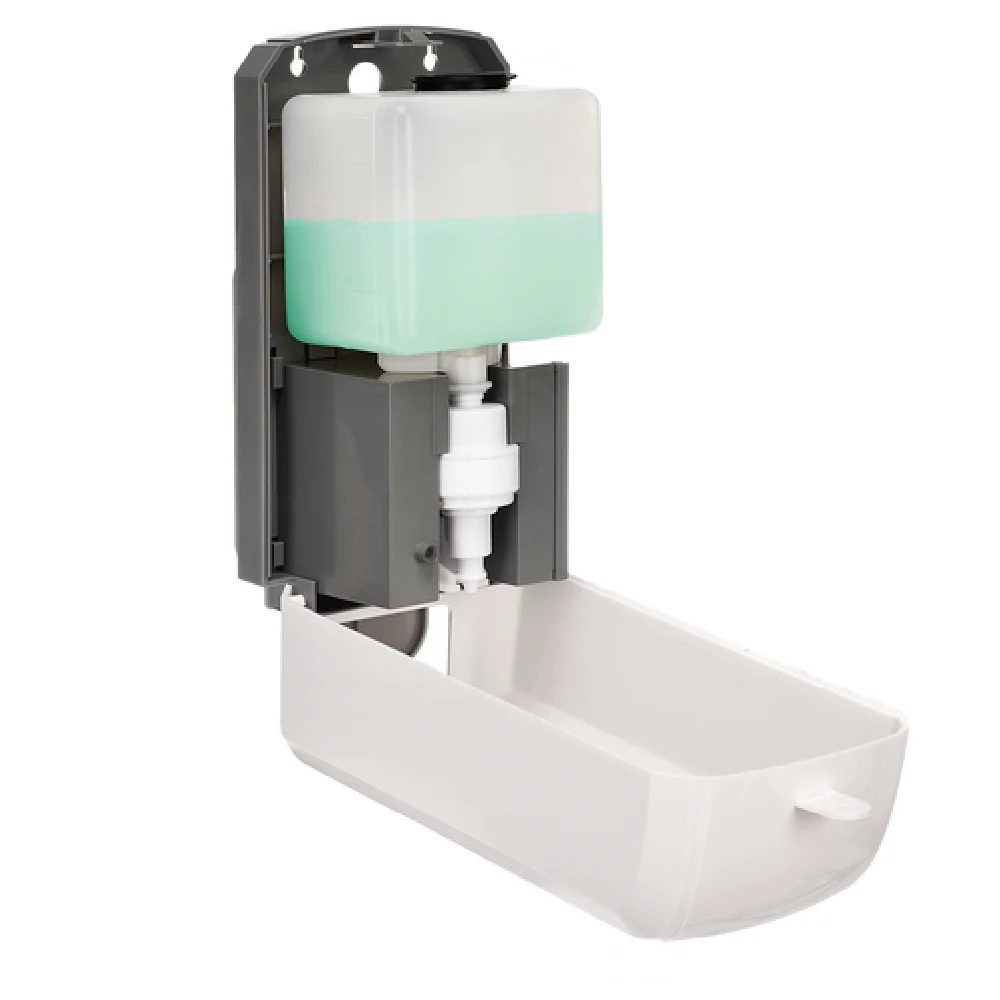 Alpine Industries ALP430-L-T 4-1/2 Inch Automatic Soap and Hand Sanitizer Dispenser with Drip Tray Alpine Industries ALP430-L-T 4-1/2 Inch Automatic Soap and Hand Sanitizer Dispenser with Drip Tray