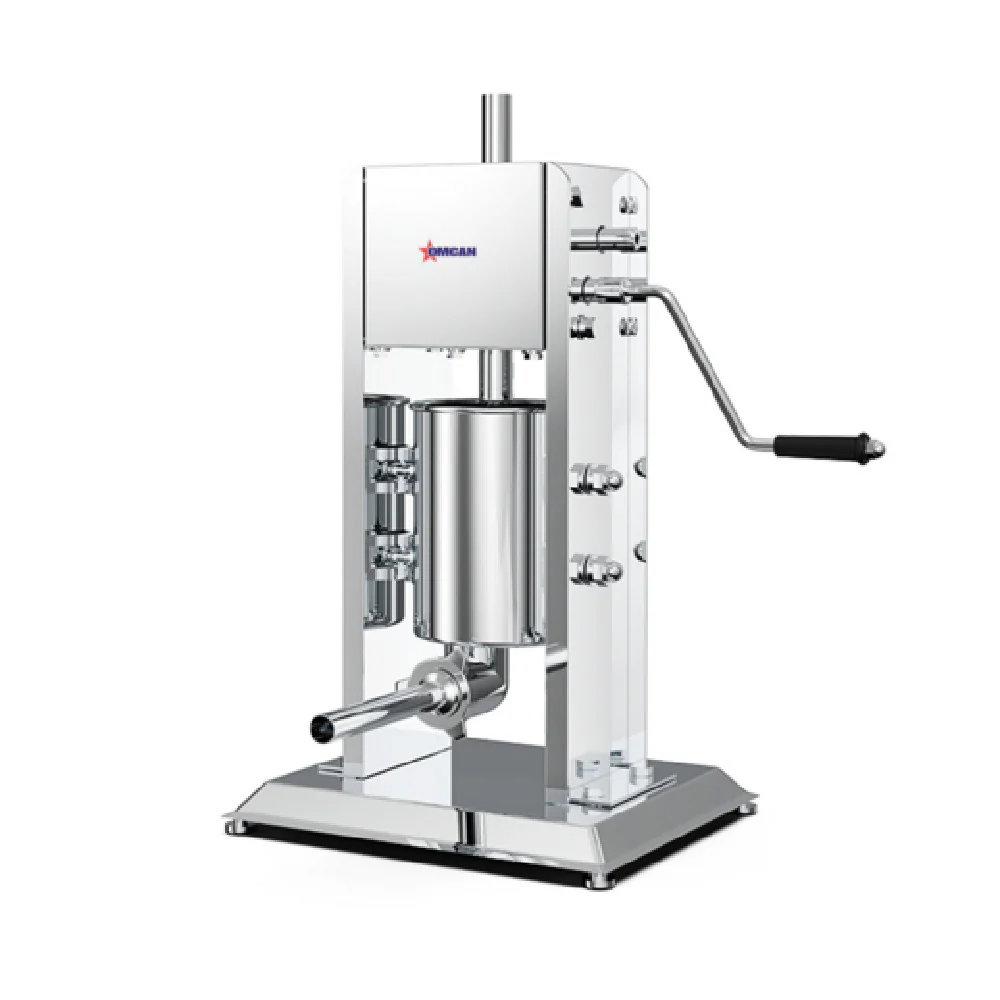 Omcan 47538 12 Inch Manual Vertical Sausage Stuffer Stainless Steel with Gear Drive and Removable Cylinder Omcan 47538 12 Inch Manual Vertical Sausage Stuffer Stainless Steel with Gear Drive and Removable Cylinder