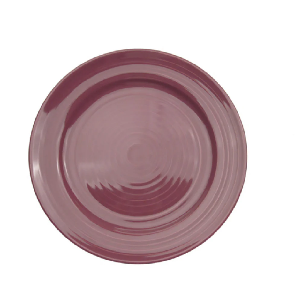 CAC China TG-21-PLM 12 Inch Diameter Round Plate Porcelain with Embossed Rim CAC China TG-21-PLM 12 Inch Diameter Round Plate Porcelain with Embossed Rim