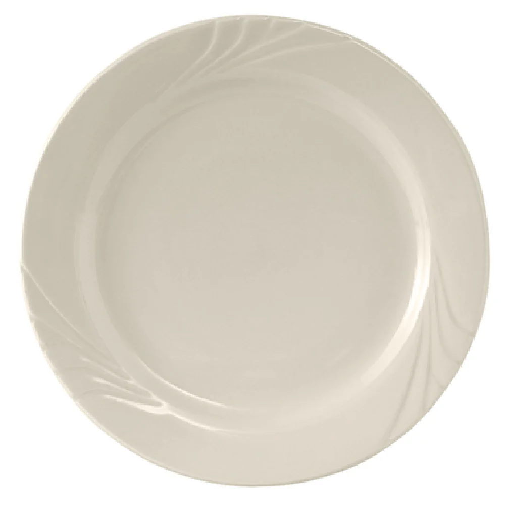 Tuxton YEA-072 7-1/4 Inch Diameter Embossed Ceramic Plate, American White Tuxton YEA-072 7-1/4 Inch Diameter Embossed Ceramic Plate, American White