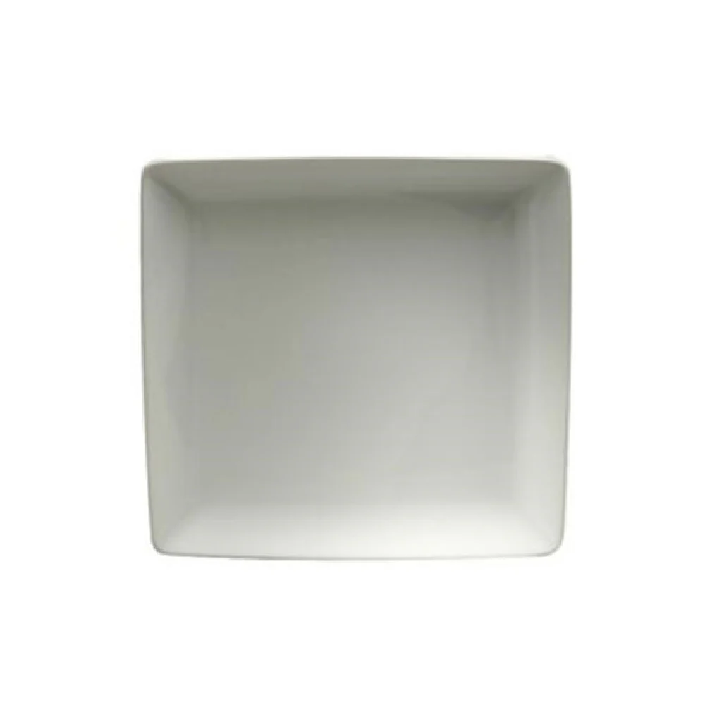 1880 Hospitality R4020000143S 9-1/2 Inch Square Plate Porcelain Bright White Flared Edge