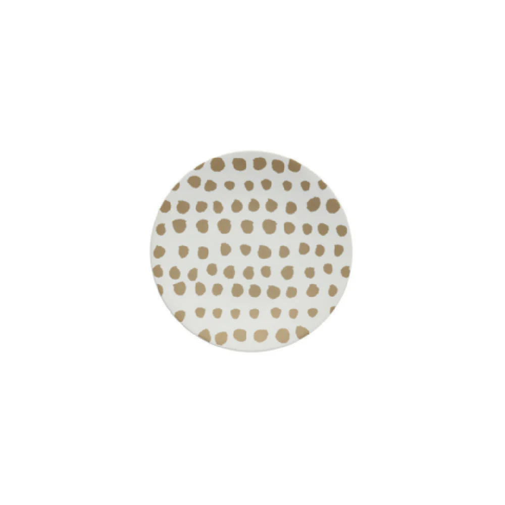 Fortessa RRP.PERCIVAL.02 8.25Inch Gold Coupe Salad Plate - Microwave Safe