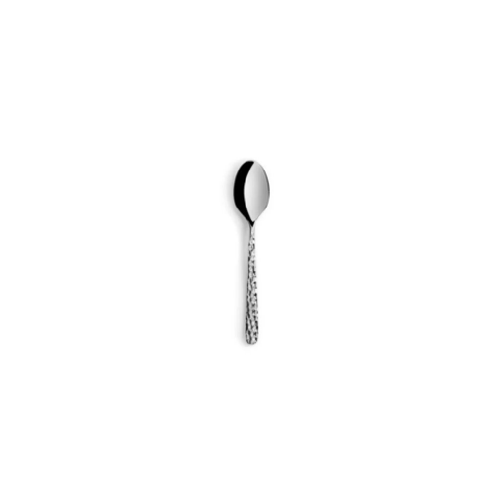 Revol 656628 4-1/4 Inch Moka Spoon Hammered Finish with 18/10 Stainless Steel