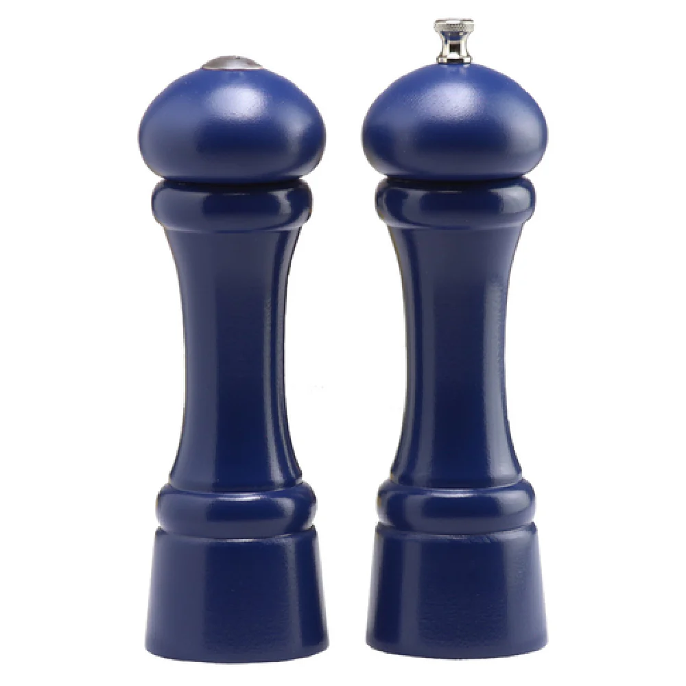 Chef Specialties 8700 Pepper Mill and Salt Shaker Set Wood Cobalt Blue with Lifetime Warranty